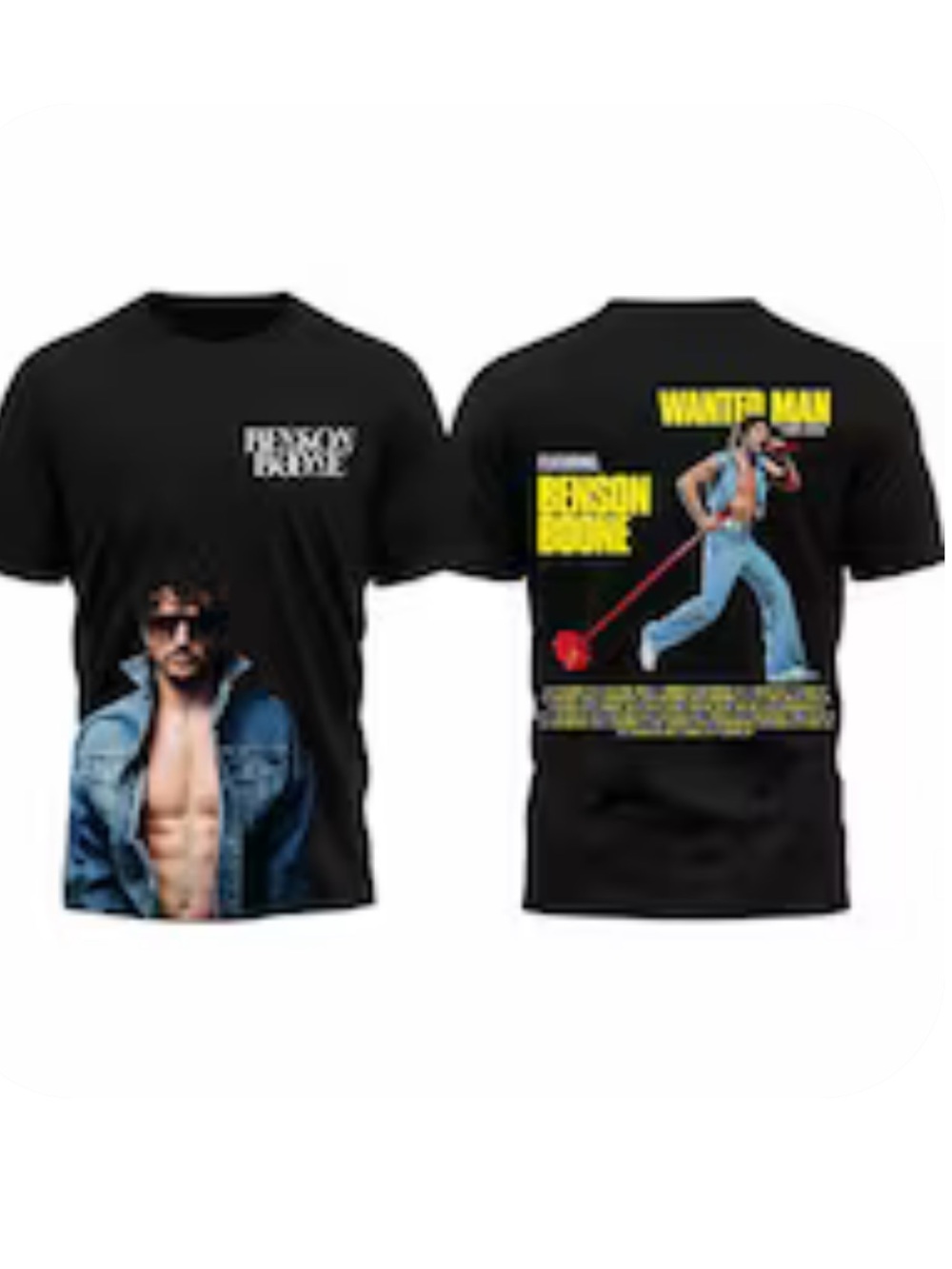 Benson Boone wanted man tour T-shirt